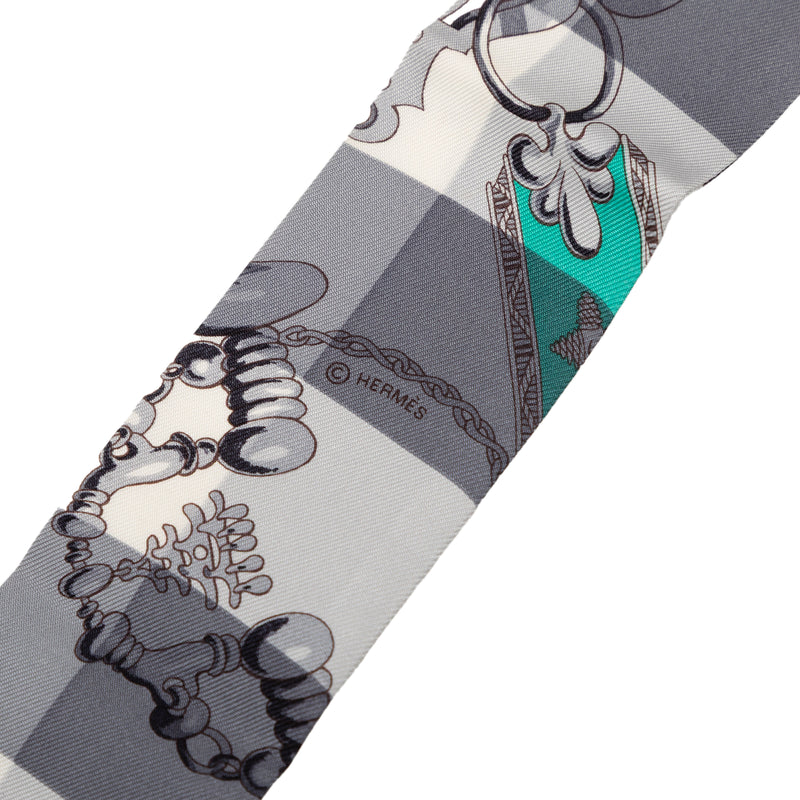 Mors Et Gourmettes Vichy Silk Twilly Scarf - Image 4