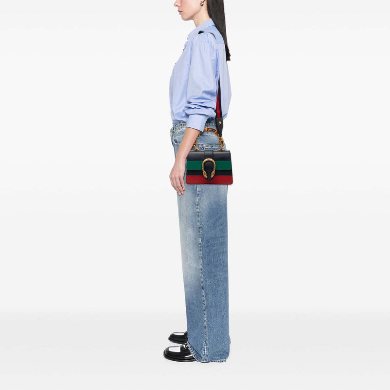 Mini Calfskin Web Bamboo Dionysus Satchel - Image 7