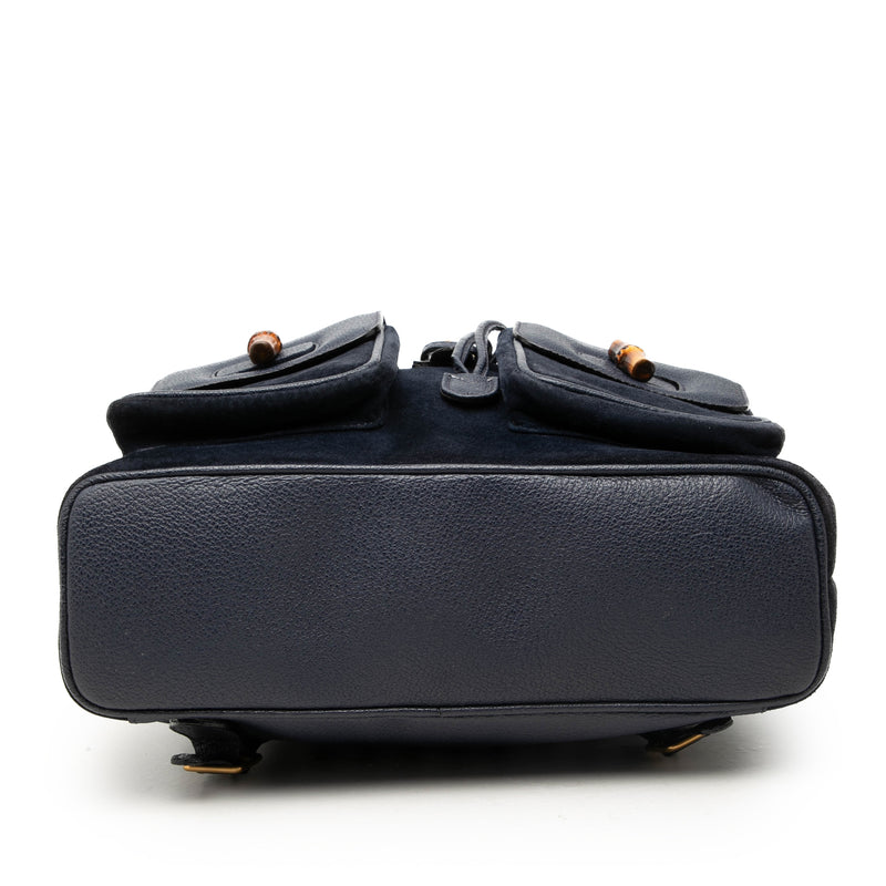 Suede Bamboo Drawstring Backpack - Image 3