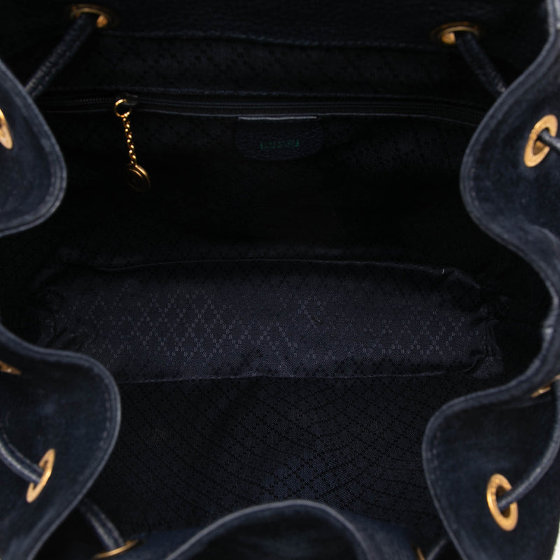 Suede Bamboo Drawstring Backpack - Image 4