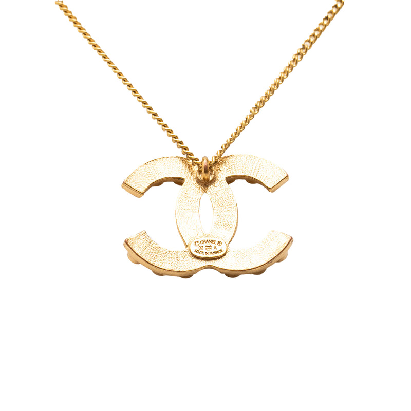 CC Gold Plated Studded Pendant Necklace - Image 3