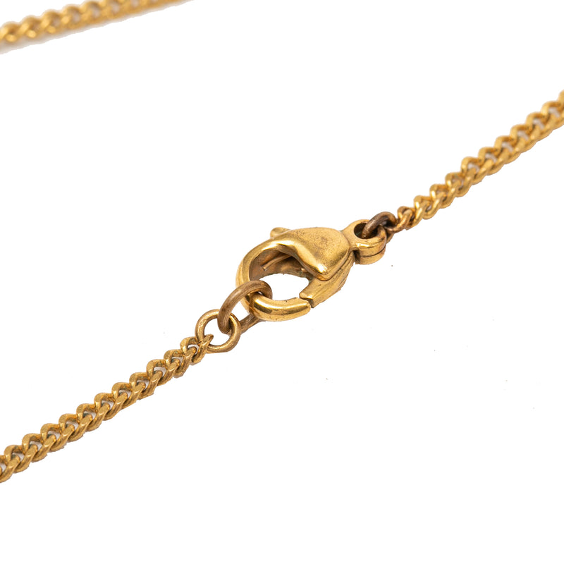 CC Gold Plated Studded Pendant Necklace - Image 5