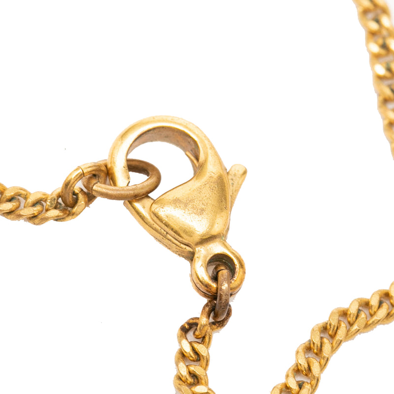 CC Gold Plated Studded Pendant Necklace - Image 6