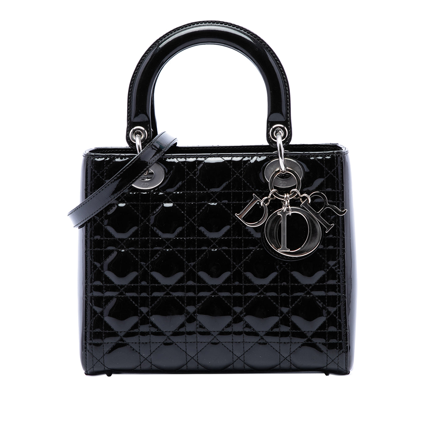 Medium Patent Cannage Lady Dior - Image 1