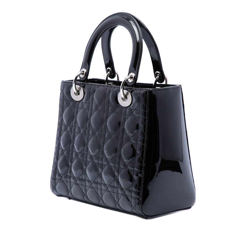 Medium Patent Cannage Lady Dior - Image 2