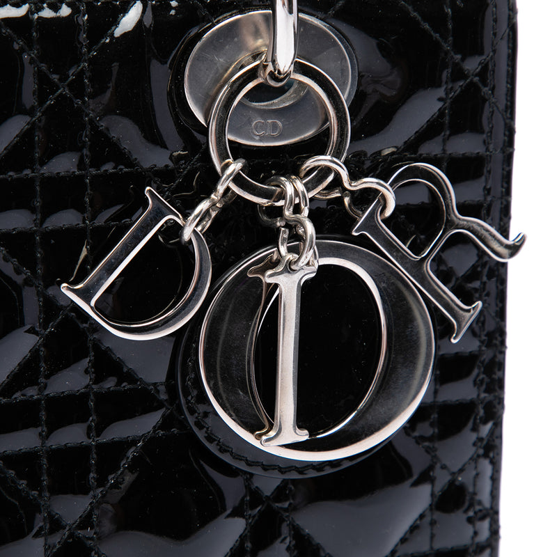 Medium Patent Cannage Lady Dior - Image 5