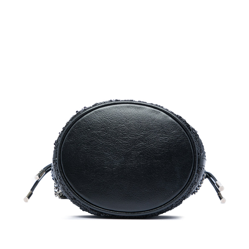 Small GG Marmont Sequined Diagonal Matelasse Calfskin Bucket Bag - Image 3