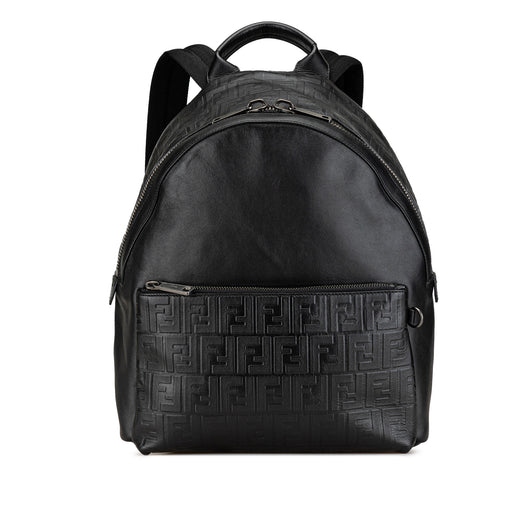 Vitello Grace Zucca Embossed Leather Backpack - Image 1