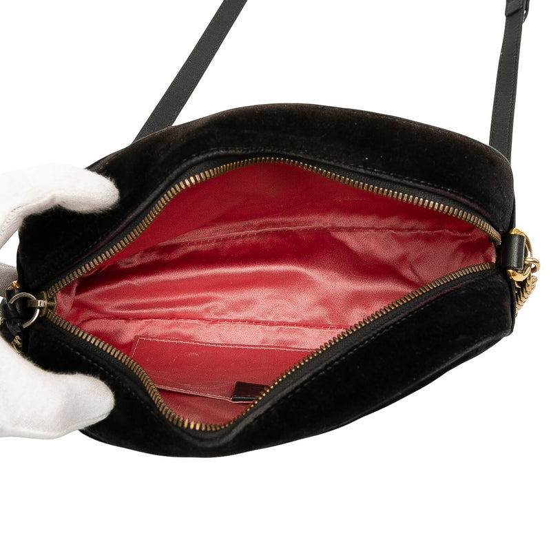 Small GG Marmont Matelasse Velvet Crossbody - Image 4