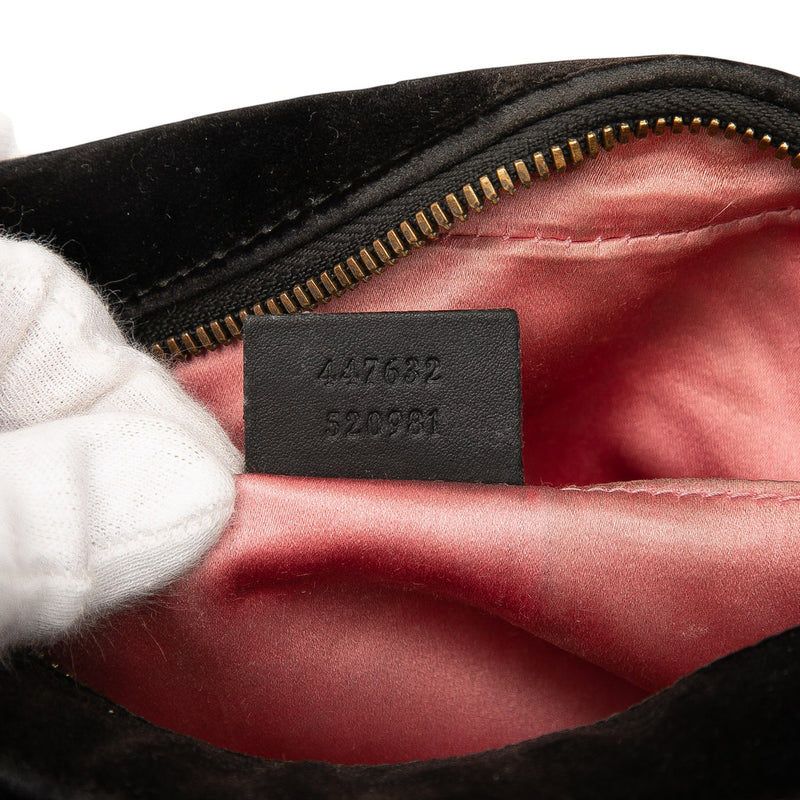 Small GG Marmont Matelasse Velvet Crossbody - Image 6