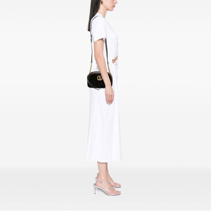 Small GG Marmont Matelasse Velvet Crossbody - Image 7