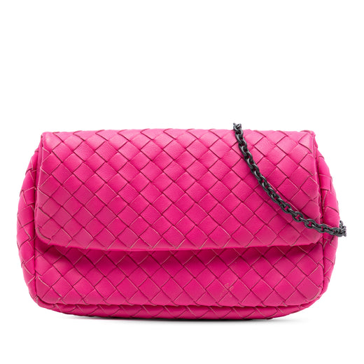 Mini Nappa Intrecciato Expandable Chain Flap Crossbody - Image 1
