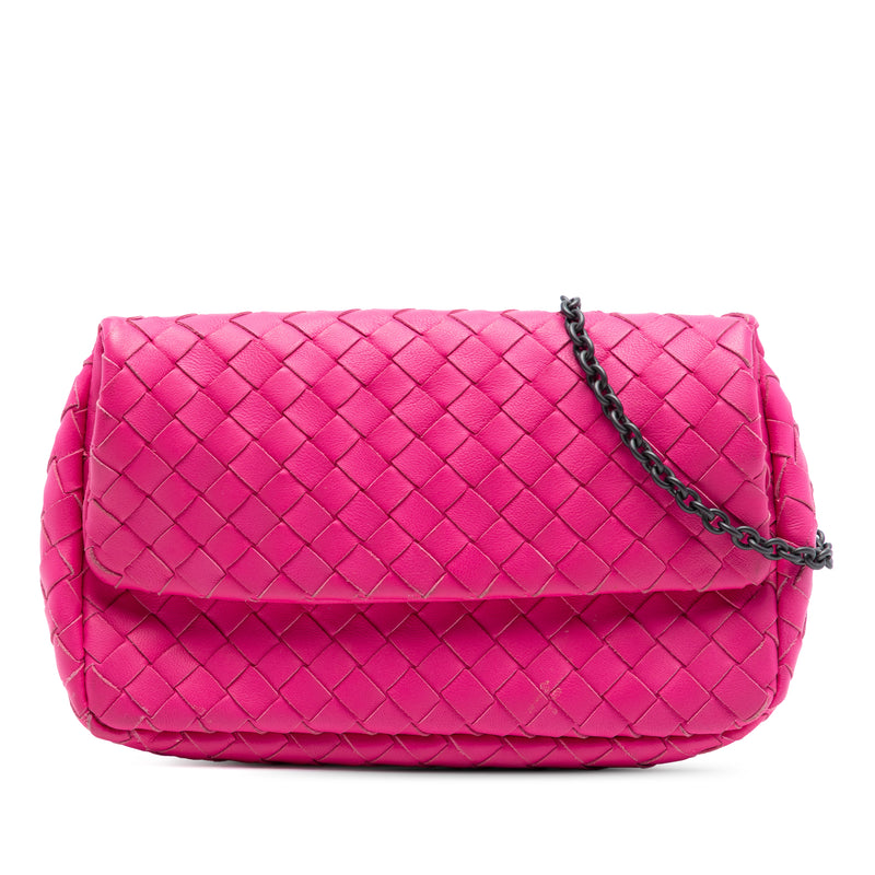 Mini Nappa Intrecciato Expandable Chain Flap Crossbody