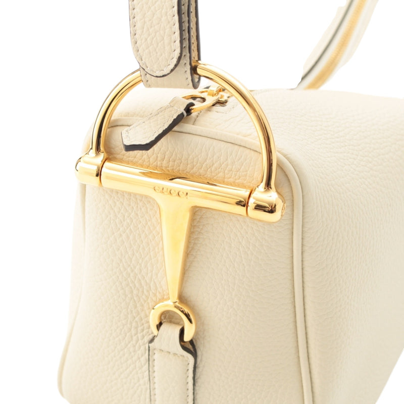 Medium Calfskin Half Horsebit Shoulder Bag - Image 8