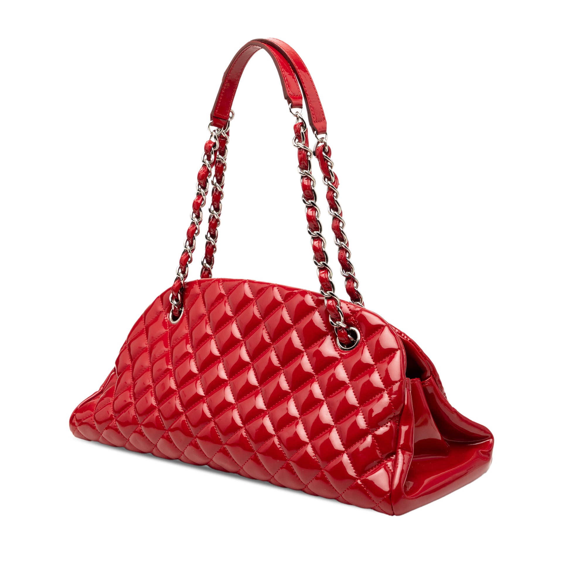 Medium Quilted Patent Just Mademoiselle Bowling Bag - Image 2