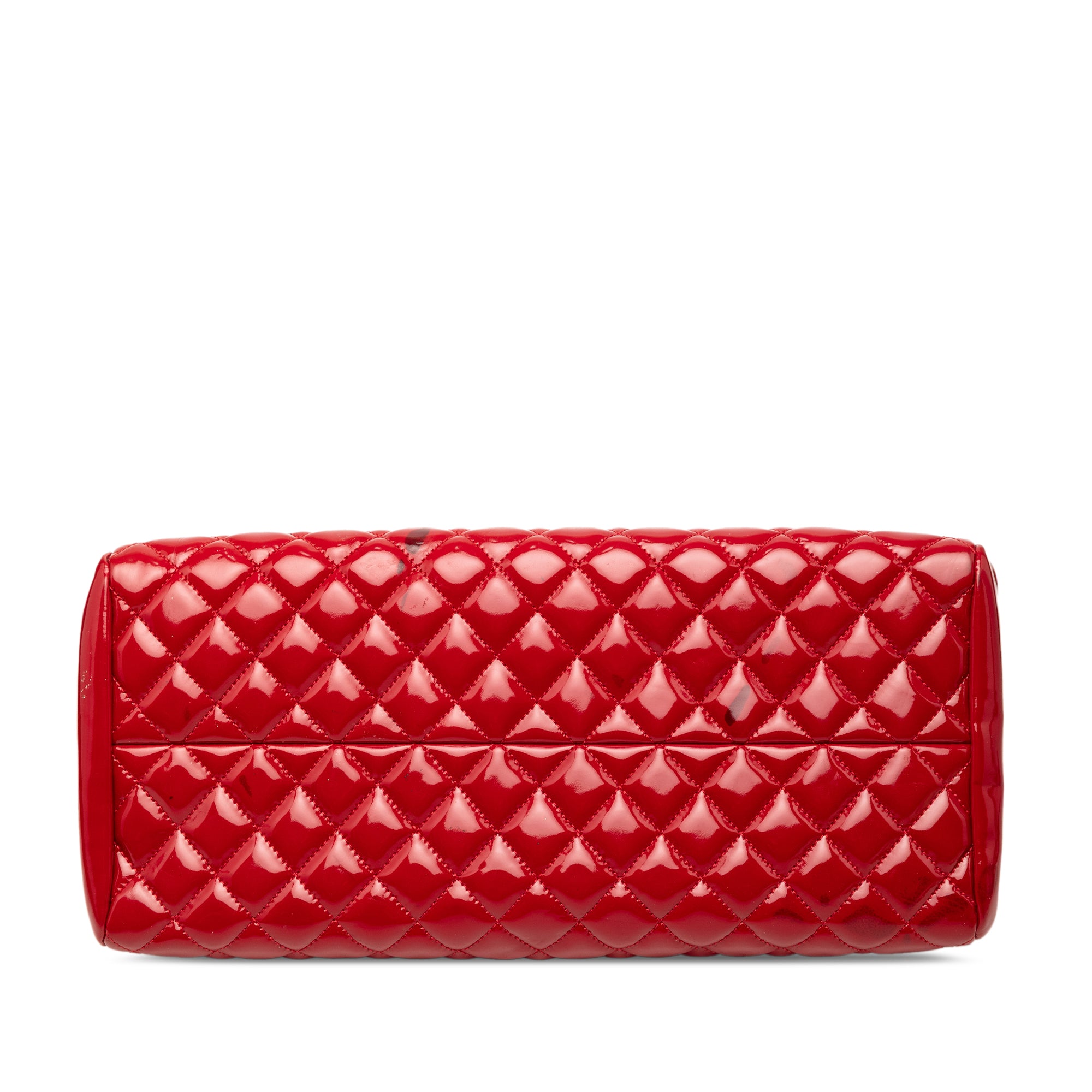 Medium Quilted Patent Just Mademoiselle Bowling Bag - Image 3