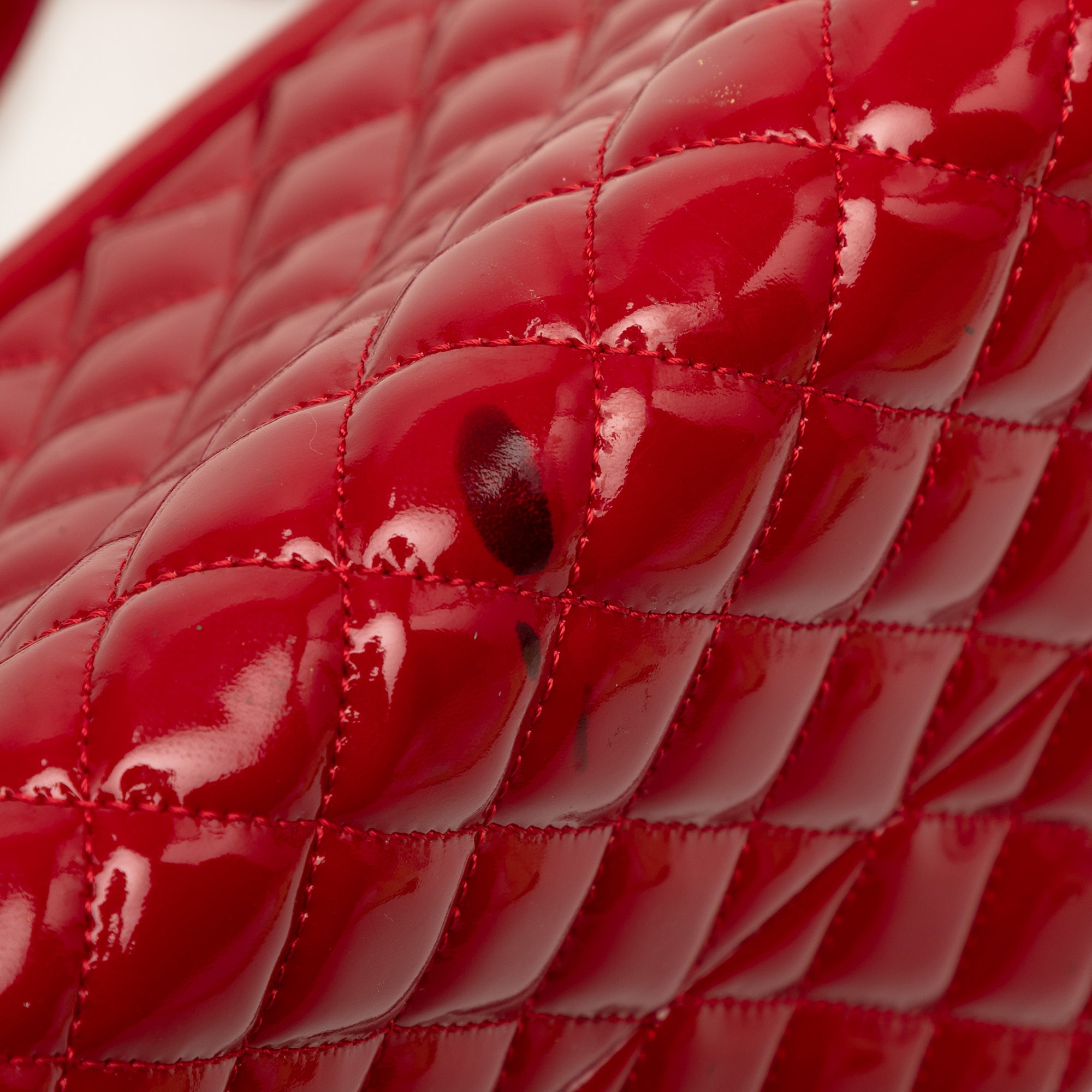 Medium Quilted Patent Just Mademoiselle Bowling Bag - Image 7