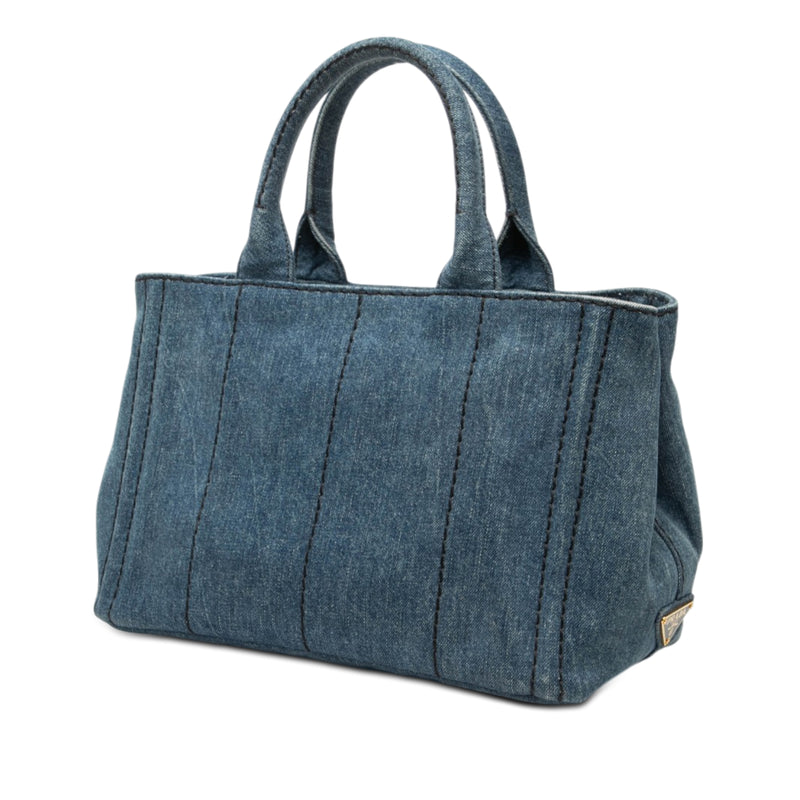 Small Denim Canapa Logo Satchel - Image 2