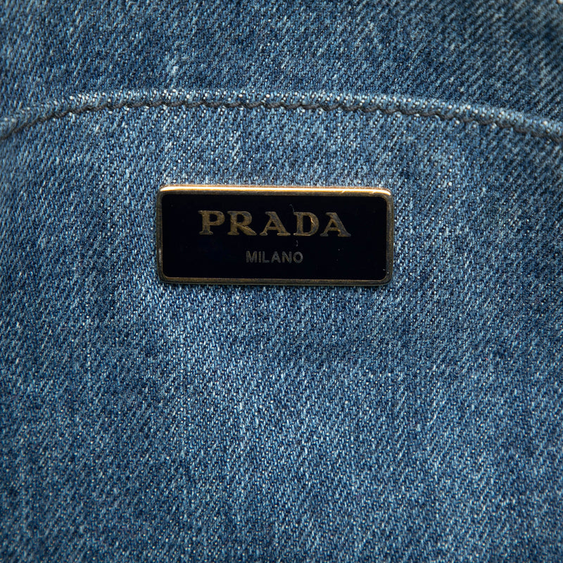 Small Denim Canapa Logo Satchel - Image 5