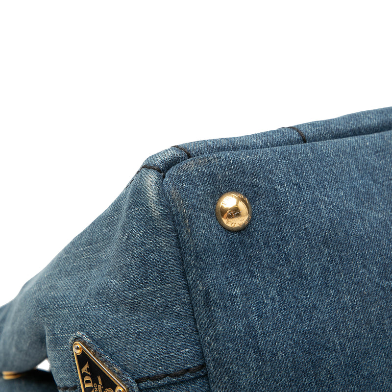 Small Denim Canapa Logo Satchel - Image 7