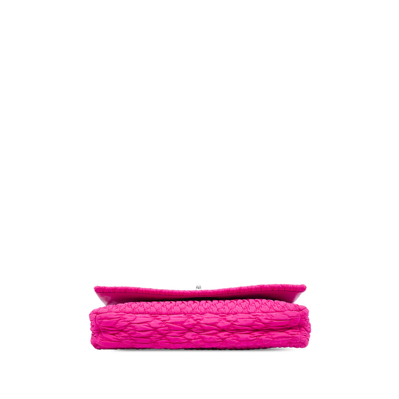 Matelasse Nylon Crystal Chain Satchel - Image 3