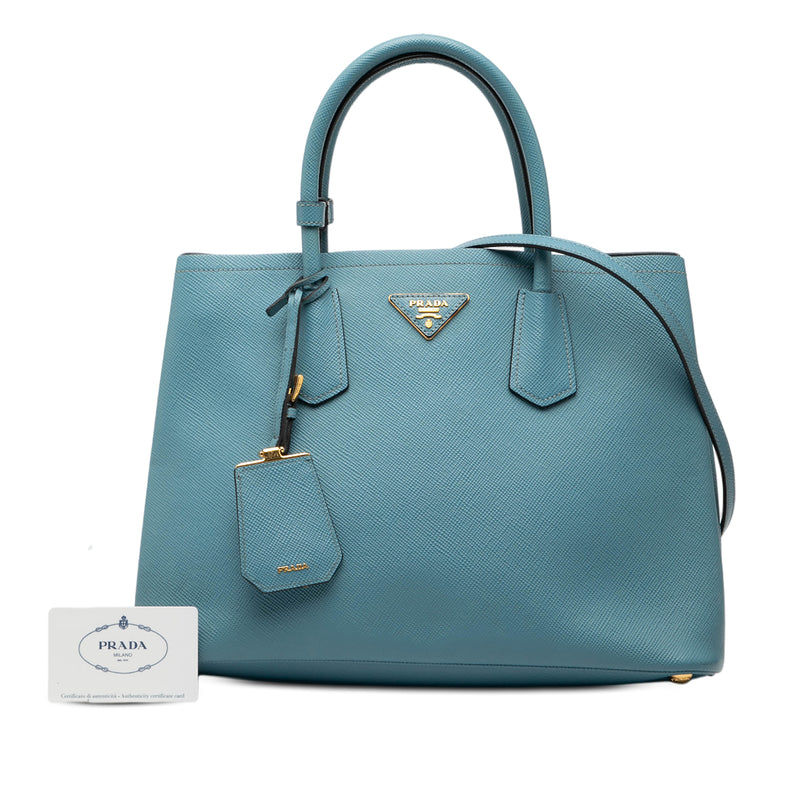 Medium Saffiano Cuir Double Satchel - Image 8