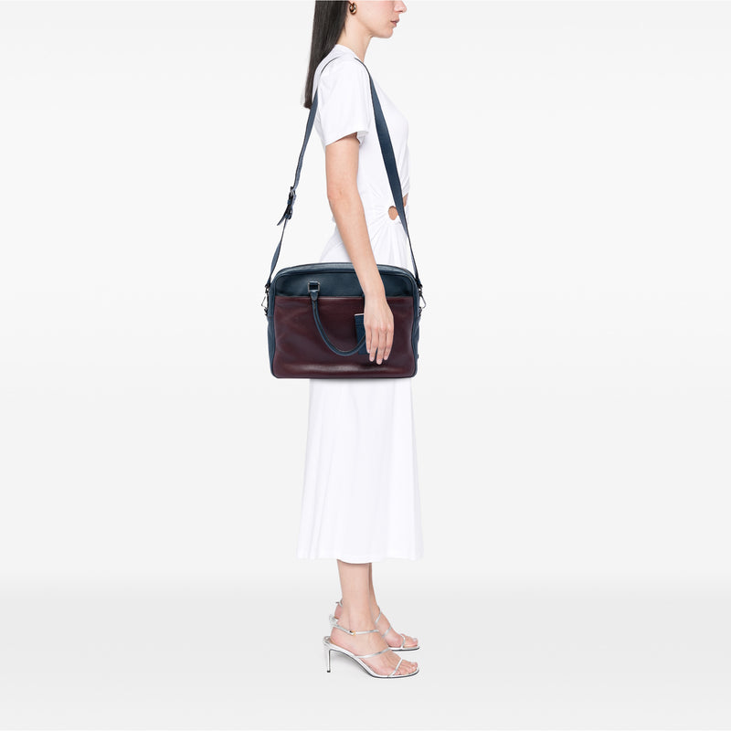 Bicolor Vitello Daino Briefcase - Image 6