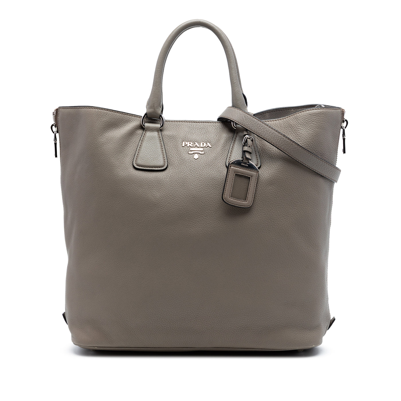 Vitello Daino Side Zip Convertible Tote - Image 1