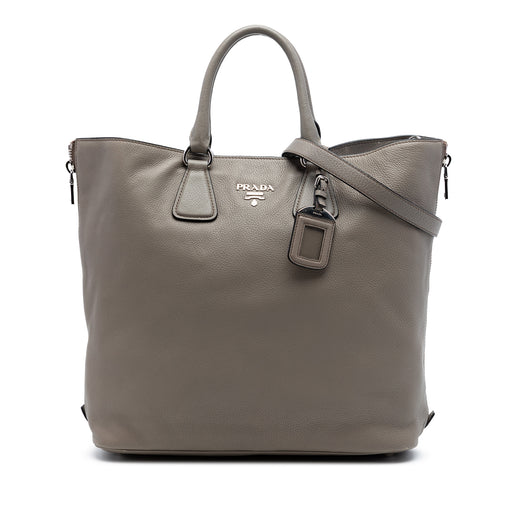 Vitello Daino Side Zip Convertible Tote - Image 1