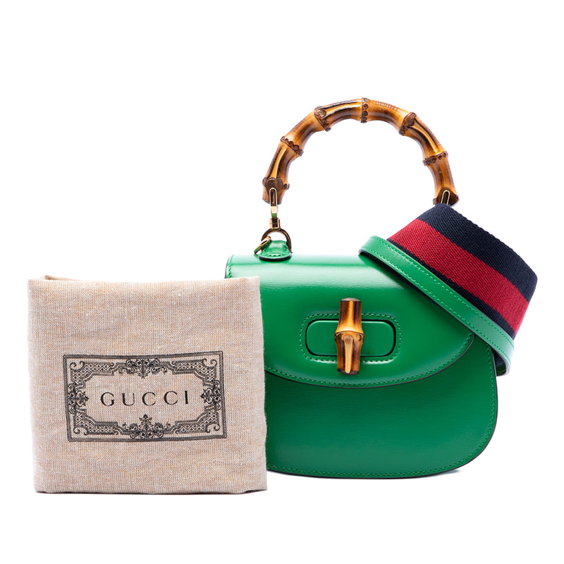 Mini Calfskin 1947 Bamboo Top Handle Bag - Image 8