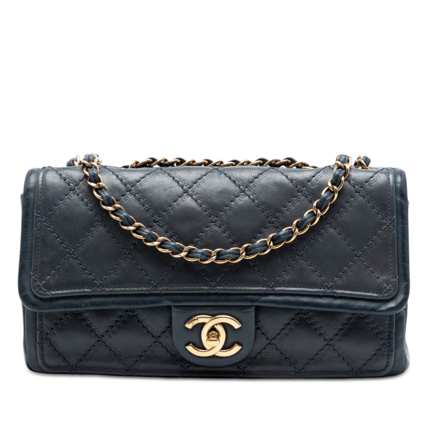 Medium CC Quilted Iridescent Calfskin Sheriff Star Flap - Image 1