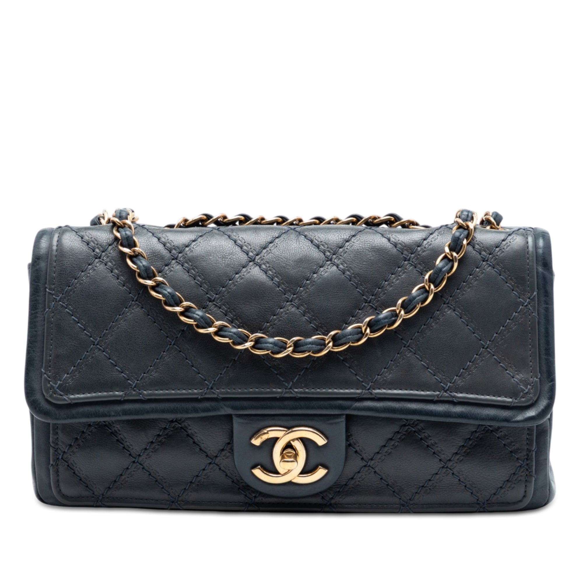 Medium CC Quilted Iridescent Calfskin Sheriff Star Flap - Image 1
