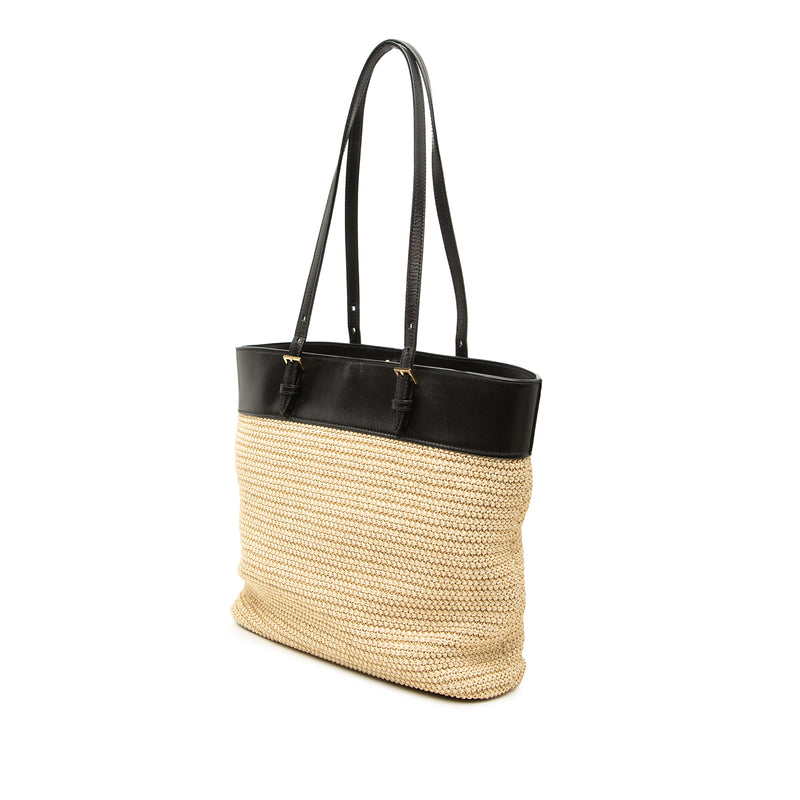 Boucle Raffia Shopper Tote - Image 2