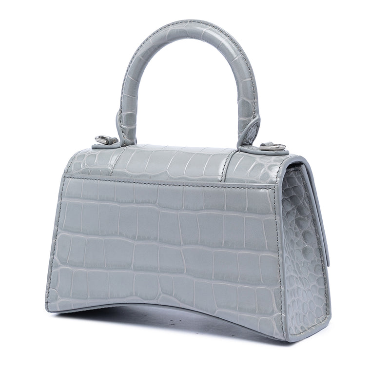 Croc Embossed Calfskin Hourglass Top Handle Bag XS - Image 2