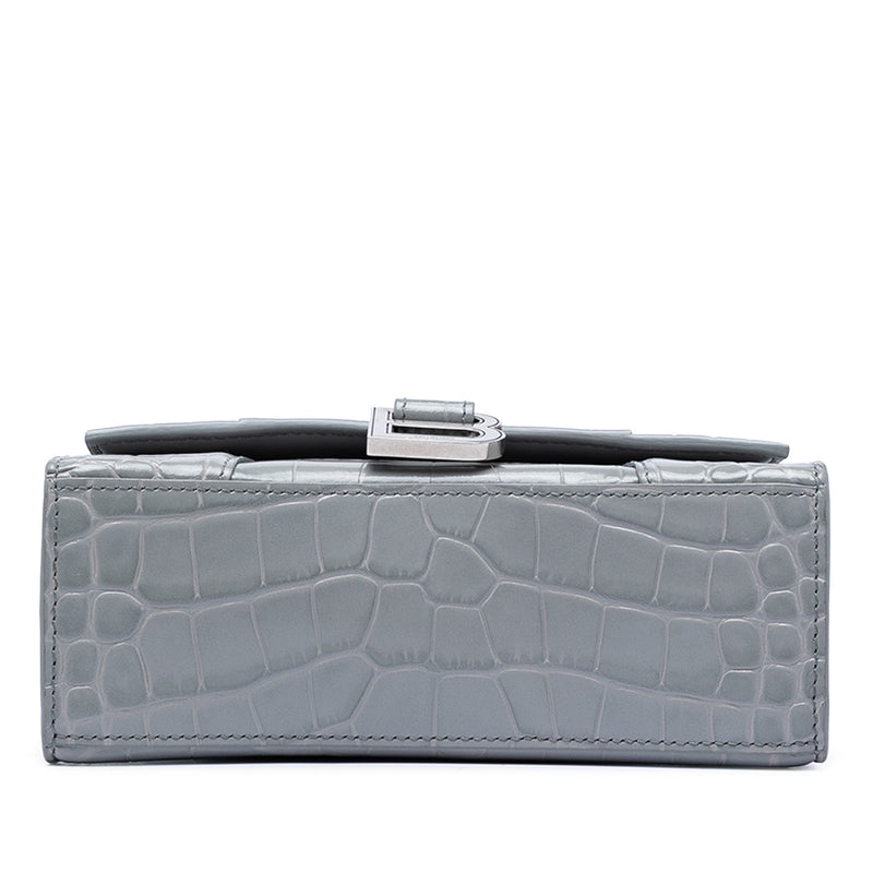 Croc Embossed Calfskin Hourglass Top Handle Bag XS - Image 3