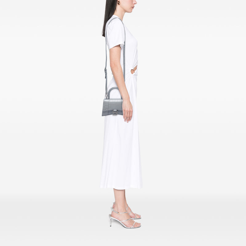 Croc Embossed Calfskin Hourglass Top Handle Bag XS - Image 6