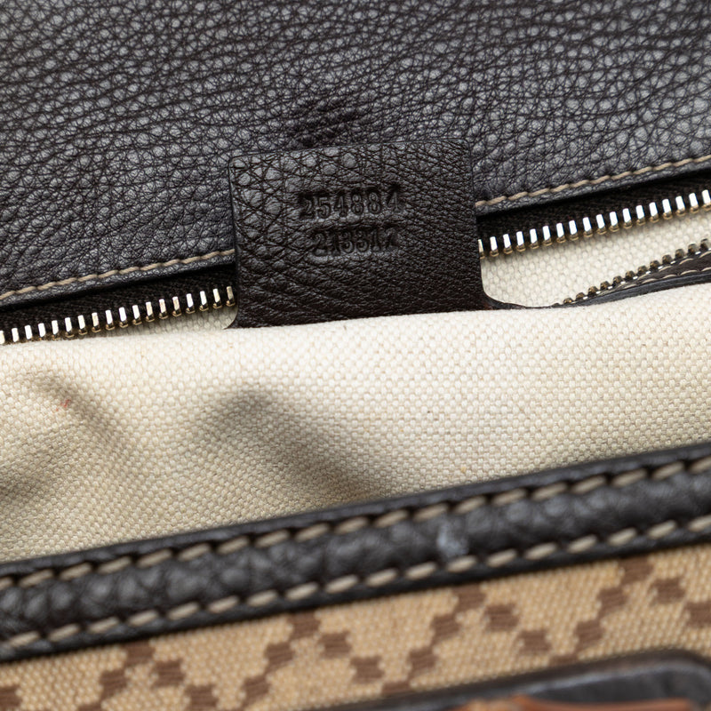 Medium Diamante Canvas New Bamboo Satchel - Image 6