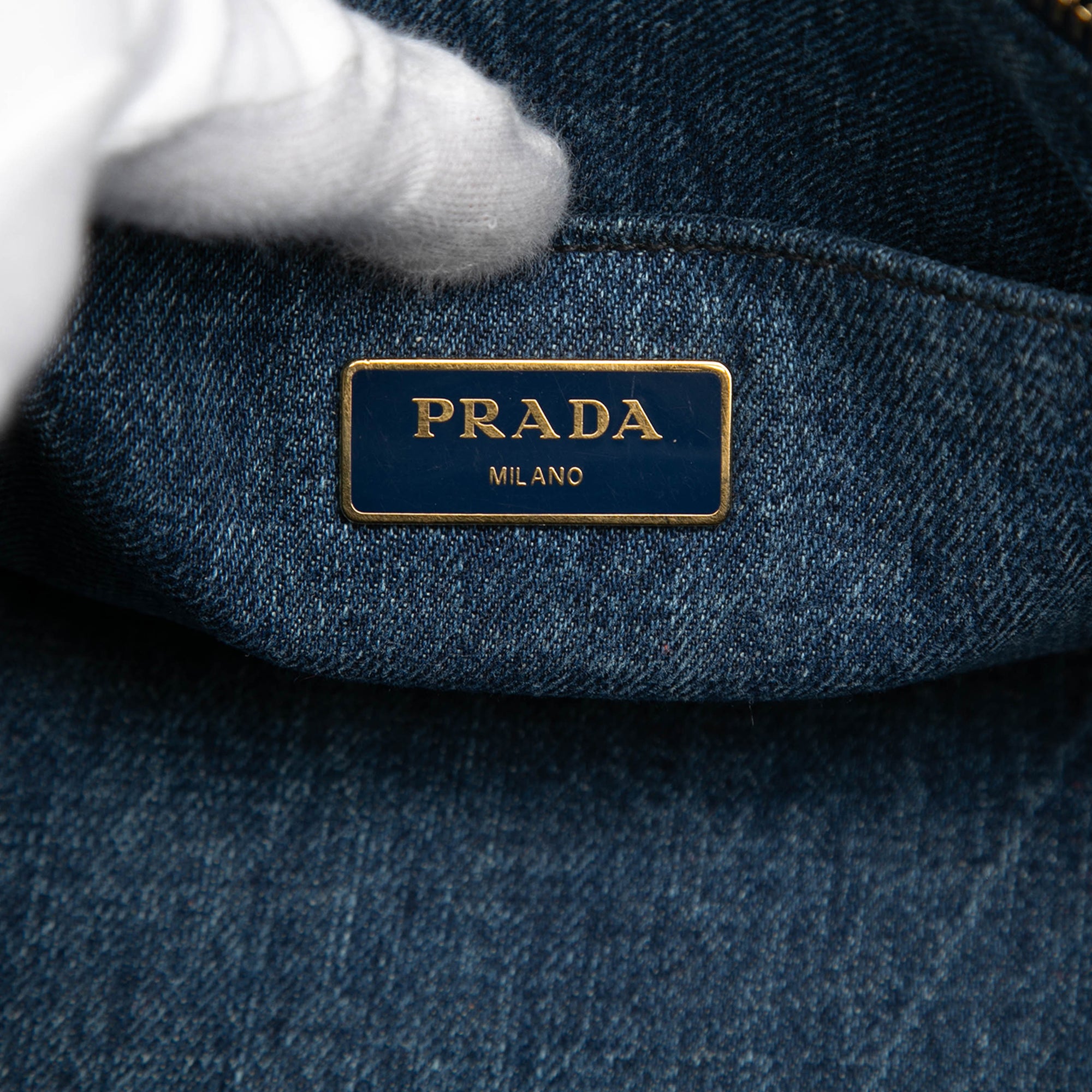 Denim Canapa Logo Satchel - Image 5
