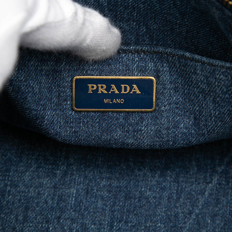 Denim Canapa Logo Satchel - Image 5