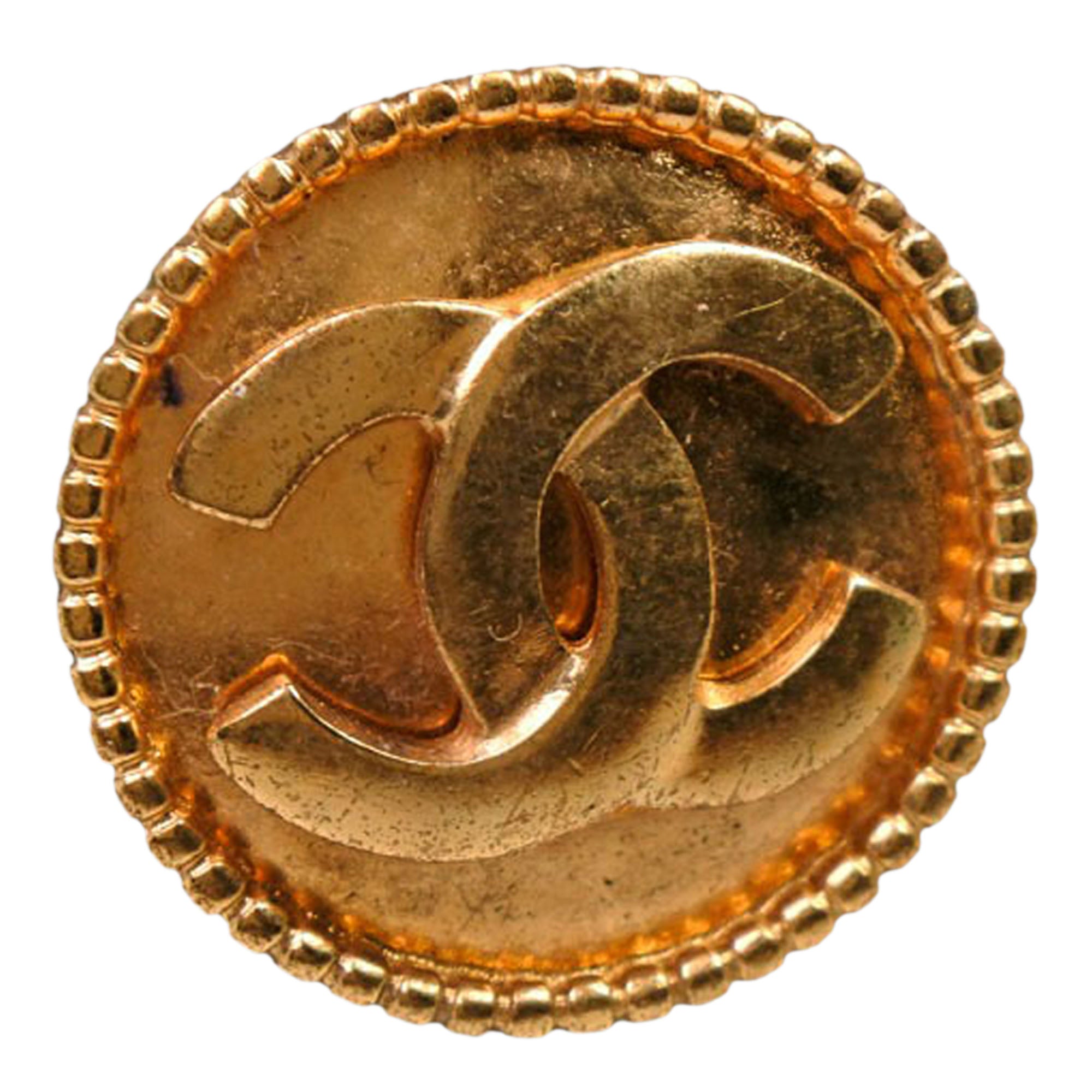 CC Gold Plated Round Clip On Earrings - Image 6