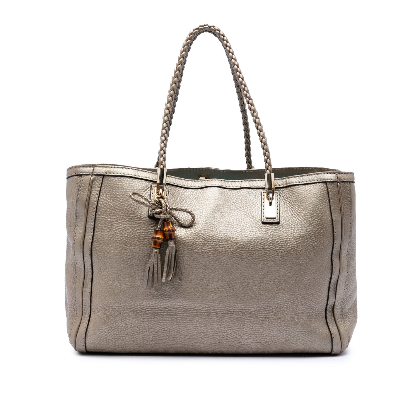 Metallic Calfskin Bella Tote - Image 1