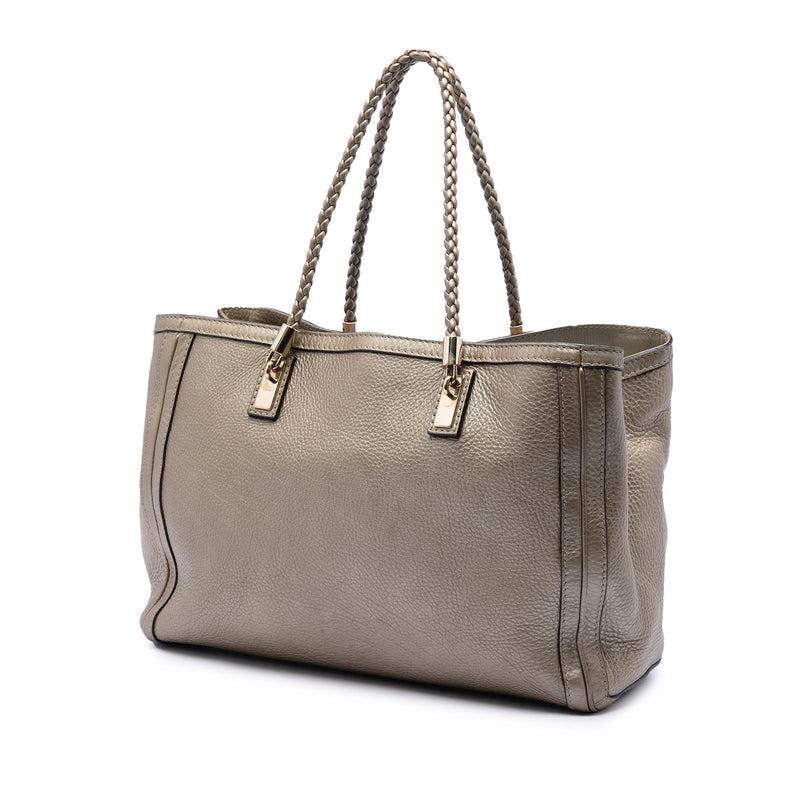 Metallic Calfskin Bella Tote - Image 2