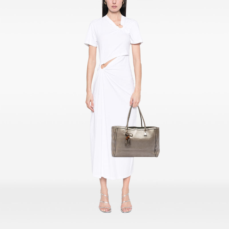 Metallic Calfskin Bella Tote - Image 7