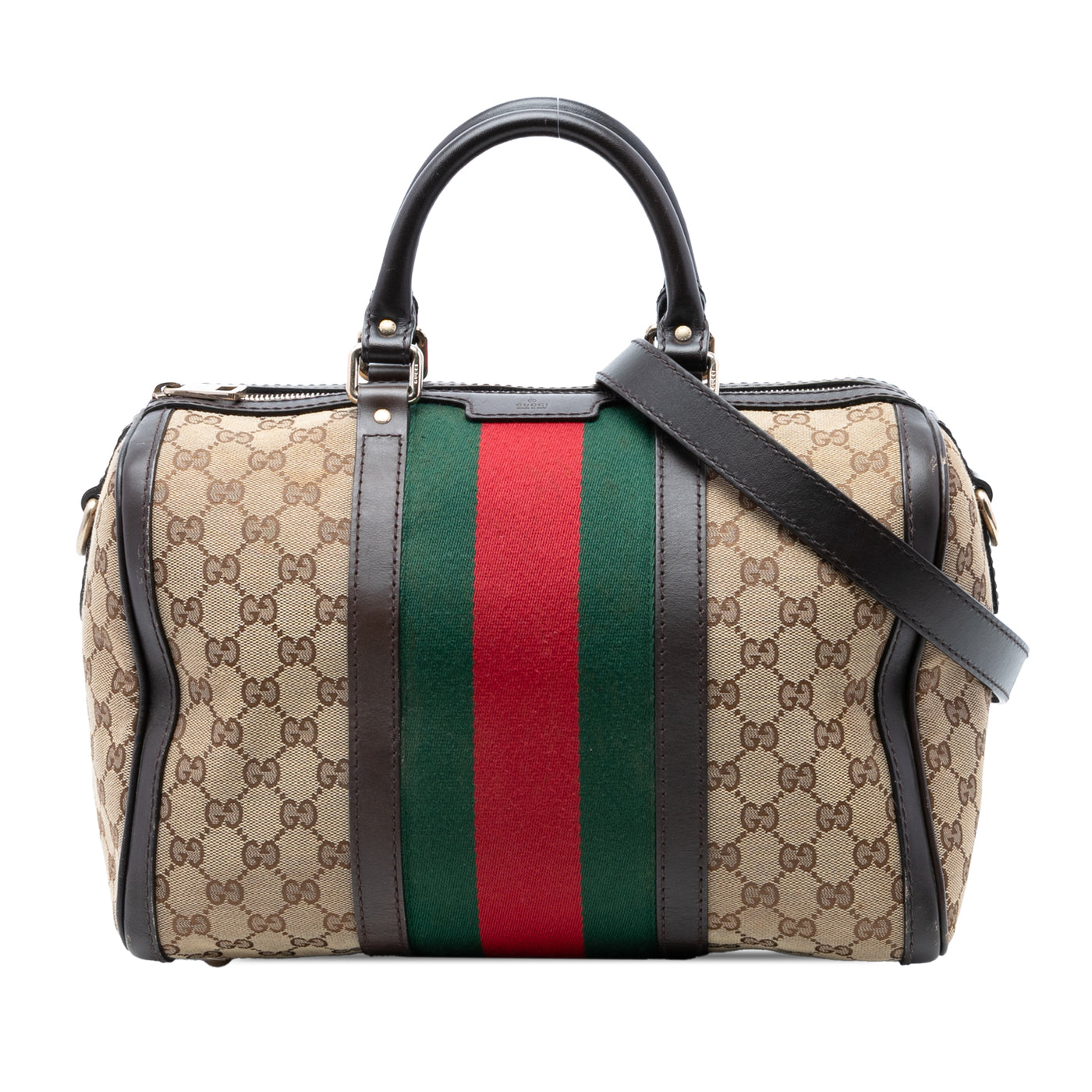 Medium GG Canvas Web Joy Boston Bag - Image 1