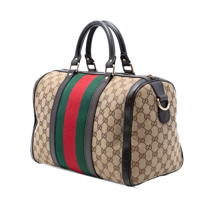 Medium GG Canvas Web Joy Boston Bag - Image 2