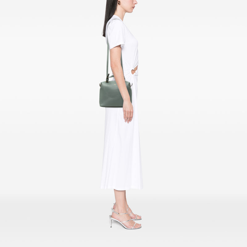 Small Leather Soft Cube Bag - Image 6