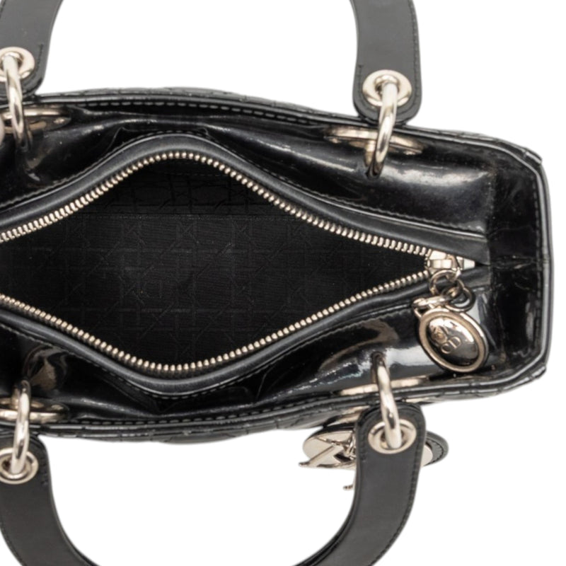 Medium Patent Cannage Lady Dior - Image 4