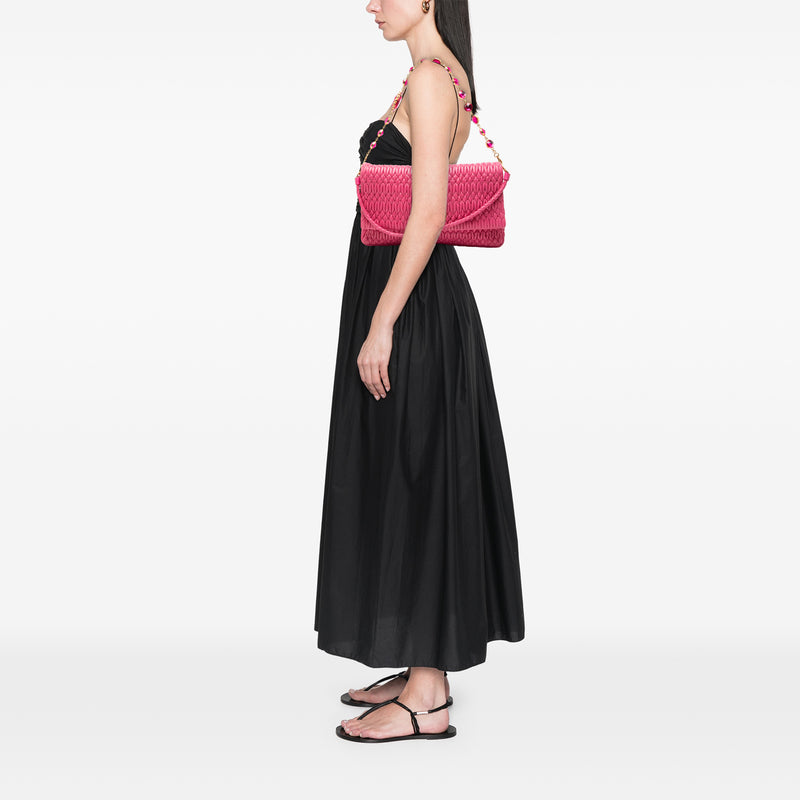 Matelasse Nappa Crystal Chain Satchel - Image 6