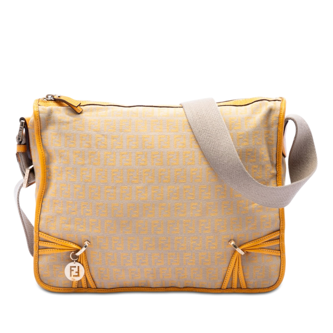 Zucchino Canvas F Charm Crossbody - Image 1