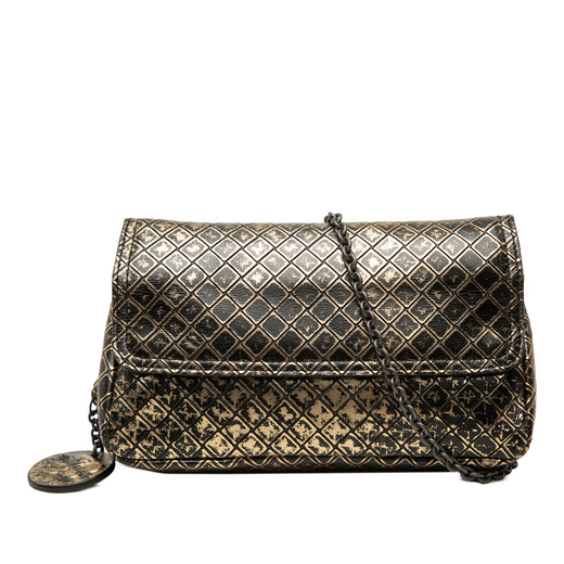 Metallic Calfskin Intrecciomirage Chain Flap Crossbody - Image 1